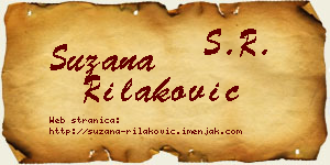 Suzana Rilaković vizit kartica